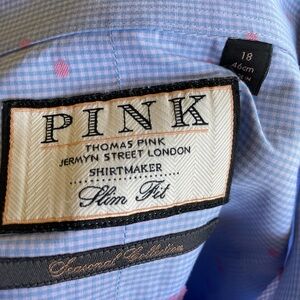 Thomas Pink Blue and Pink Men's Dress Shirt